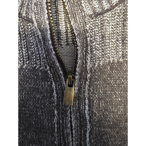 F/X Fusion Mens Blue Cotton Cable Knit 1/4 Zip Sweater Pullover XXL - Picture 2 of 7